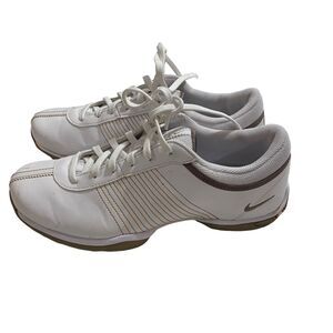 Nike Contact Golf Shoes Women's Sz 6.5 EU 37.5  White Laces Spikes 335938-121